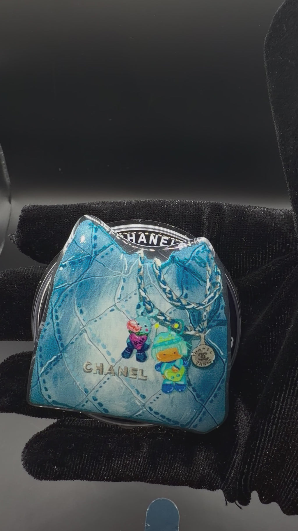 Chanel Denim Backpack Popsocket
