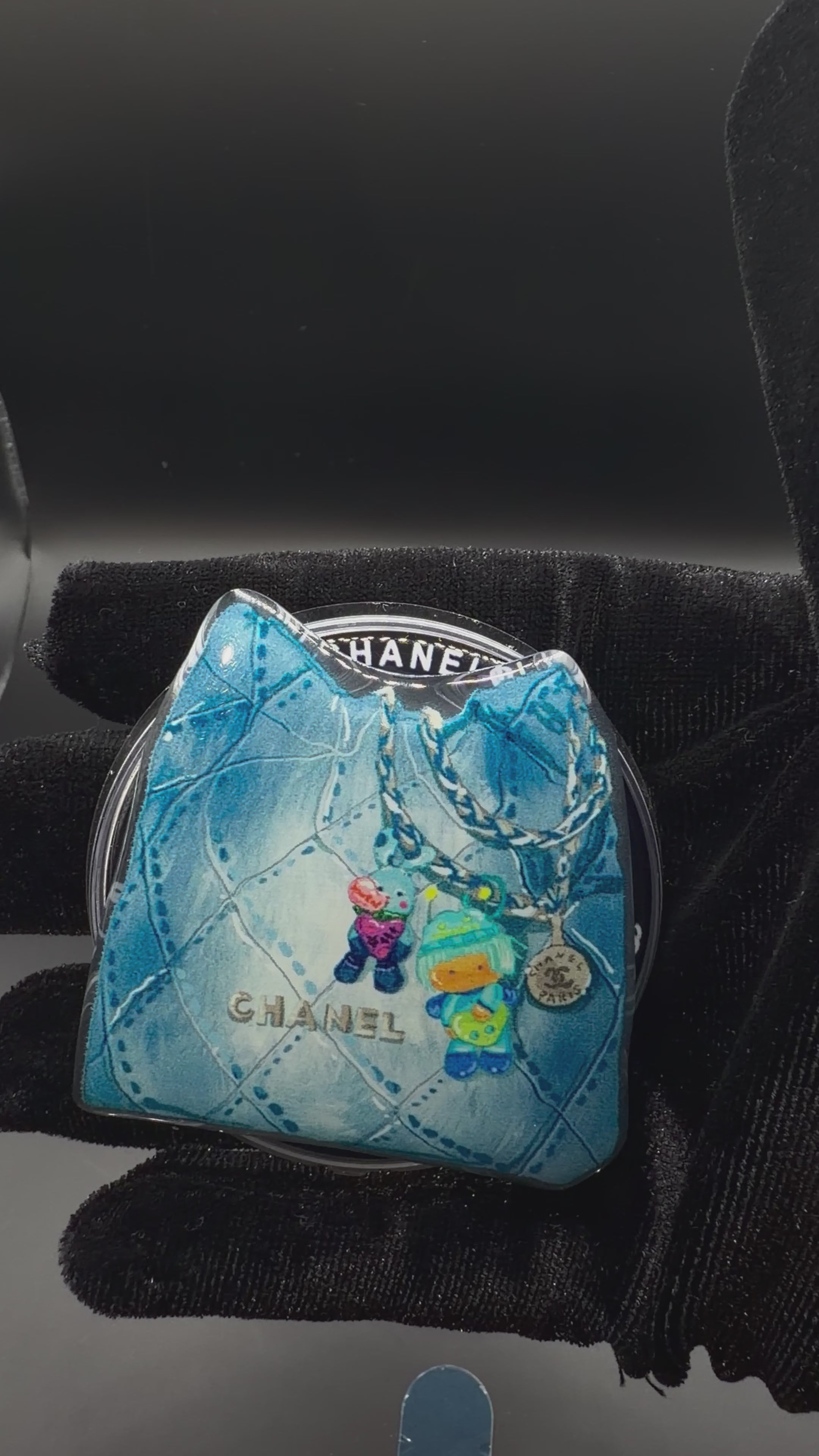 Chanel Denim Backpack Popsocket