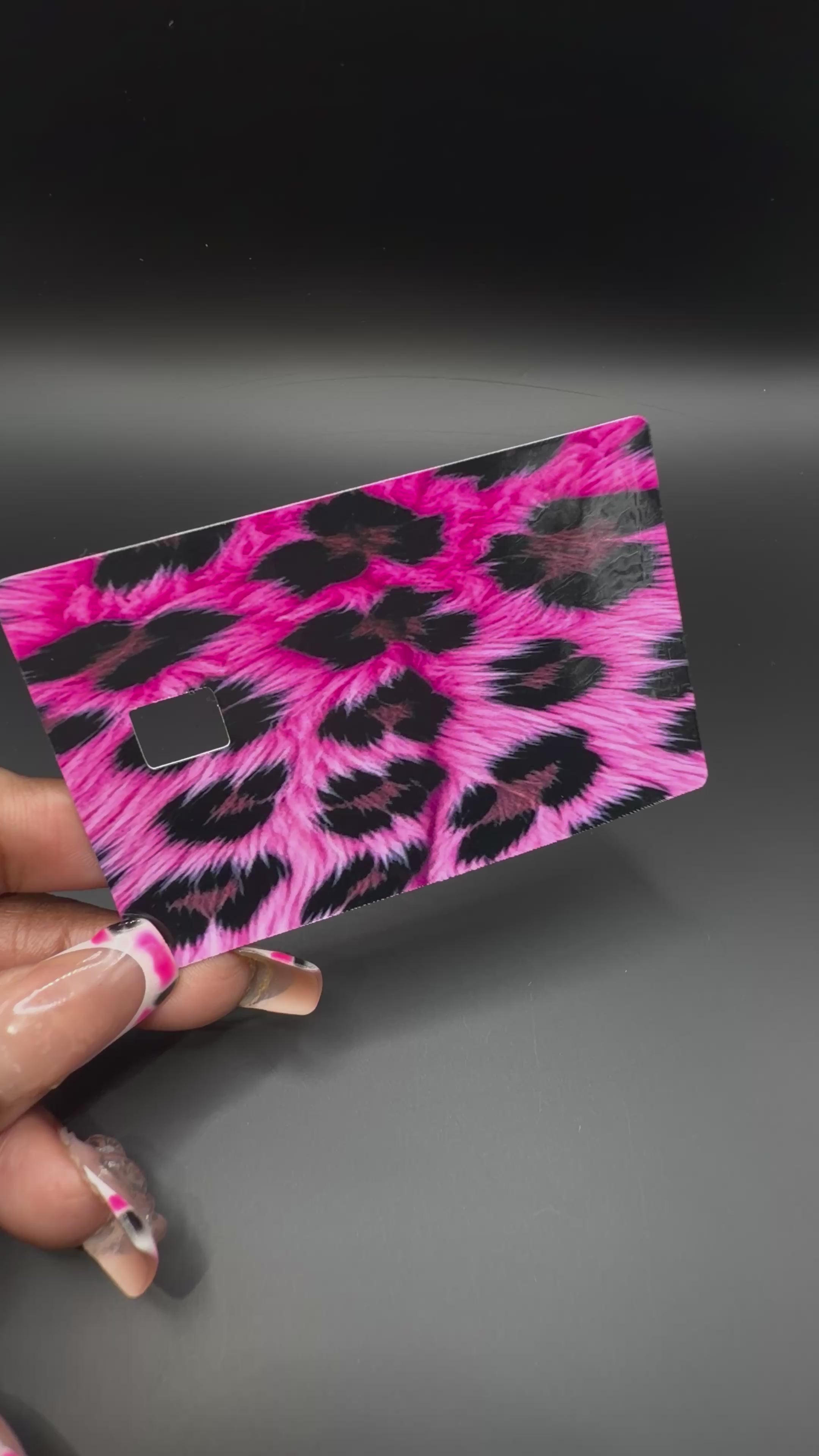Pink Leapord Debit Card Sticker