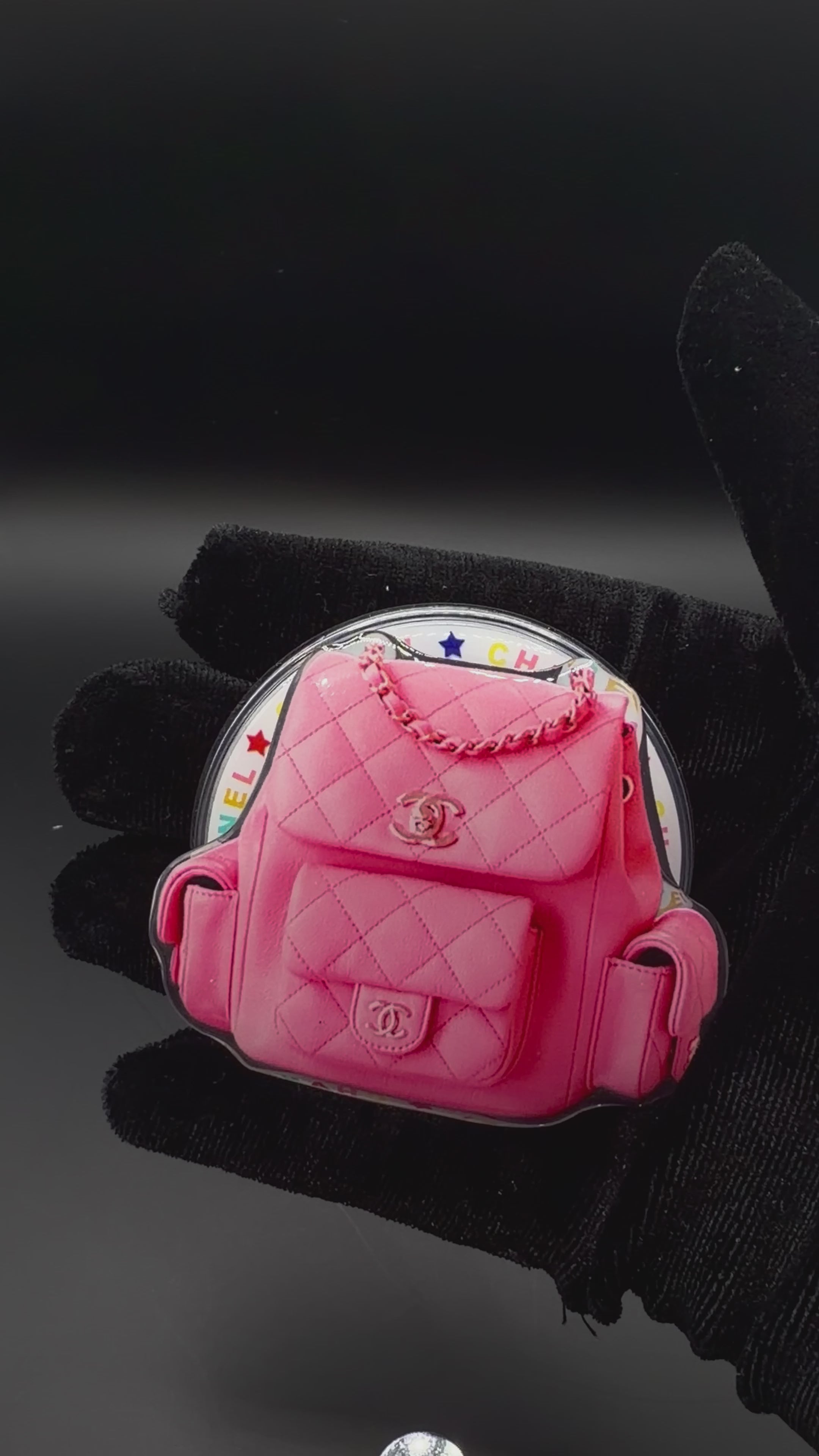 Pink Chanel Backpack Popsocket