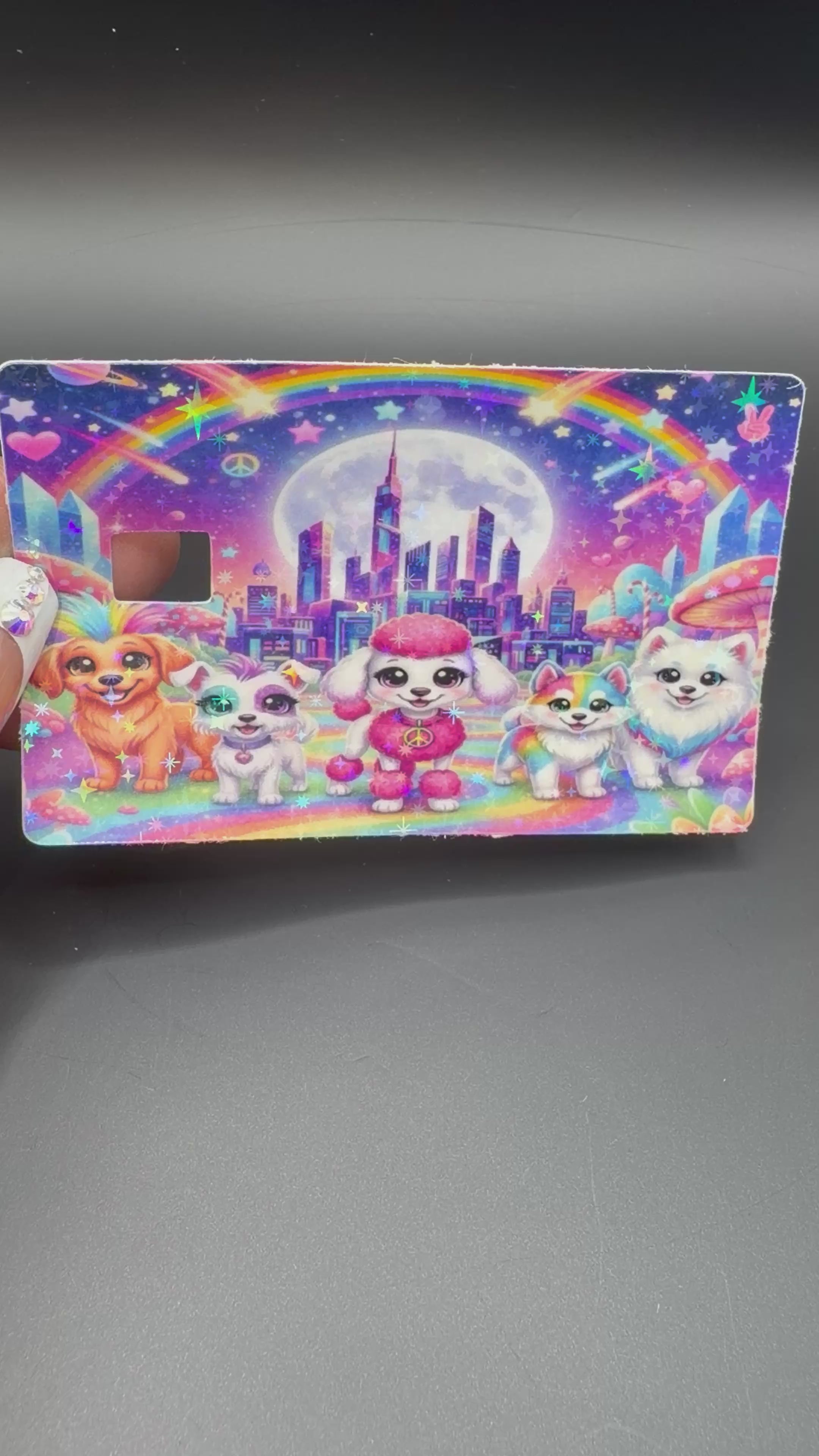 Lisa Frank Inspired Debit Card Sticker