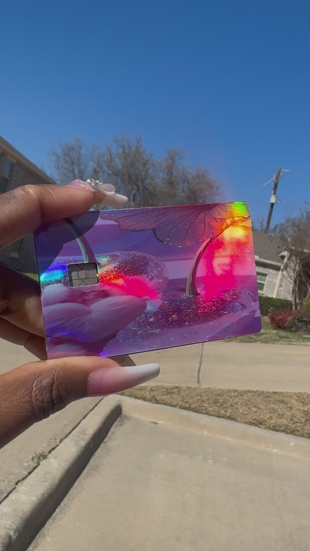 PINK CHERRY DEBIT CARD STICKER