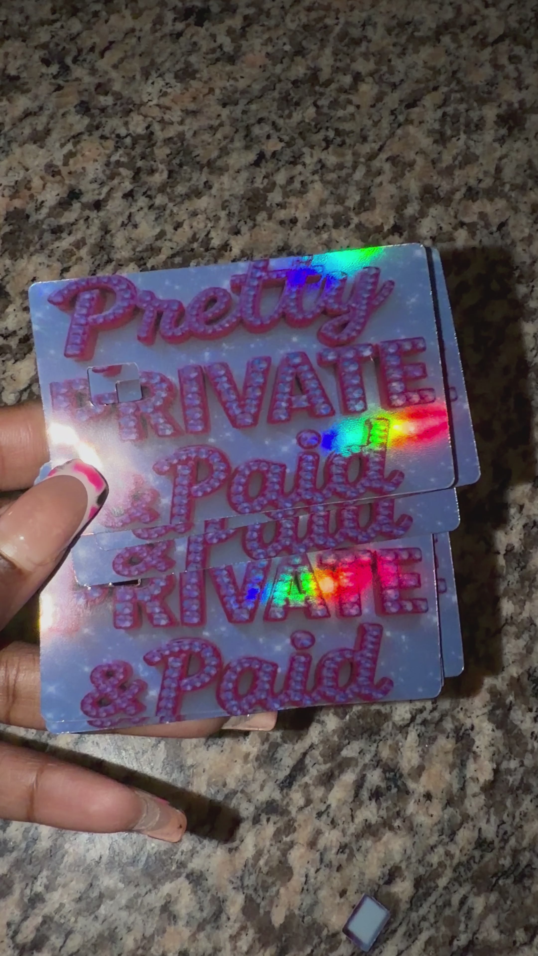“Pretty Private & Paid” Debit Card Sticker