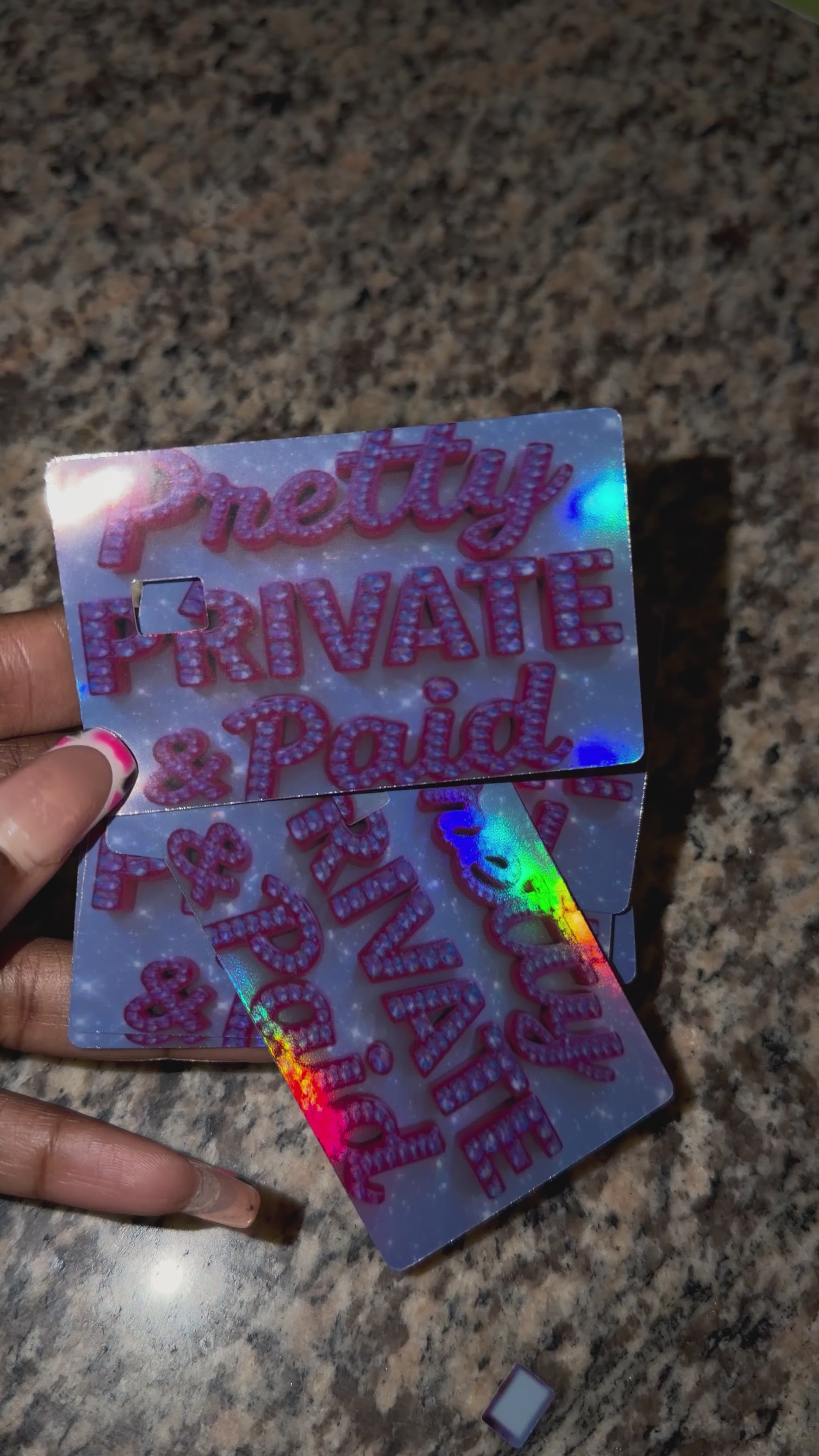 “Pretty Private & Paid” Debit Card Sticker